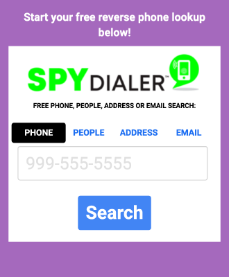 Képernyőkép a Chrome webböngésző SpyDialer keresőmezőjéről